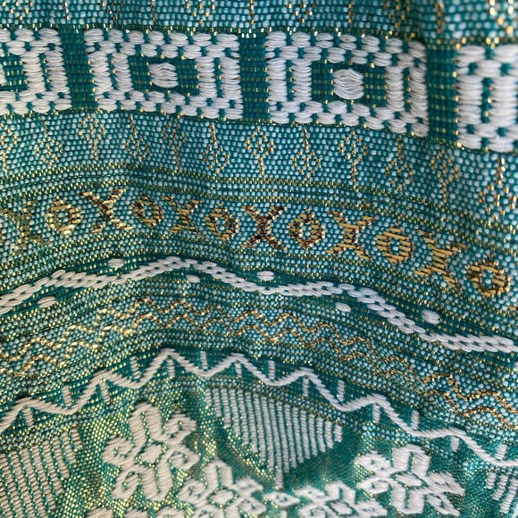 Vintage Boho Green Ethnic Embroidered Dress Southwest Central South America M L - Picture 6 of 10